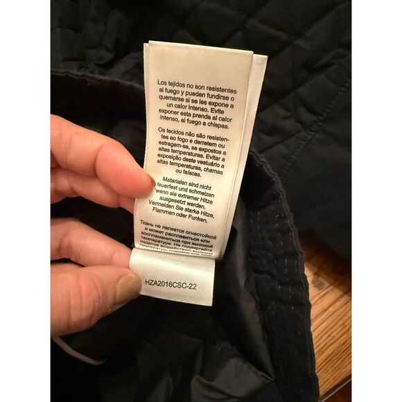 Sorel Black Conquest Carly Down Quilted Asymmetric Zip Puffer Moto Jacket Small - Picture 6 of 6